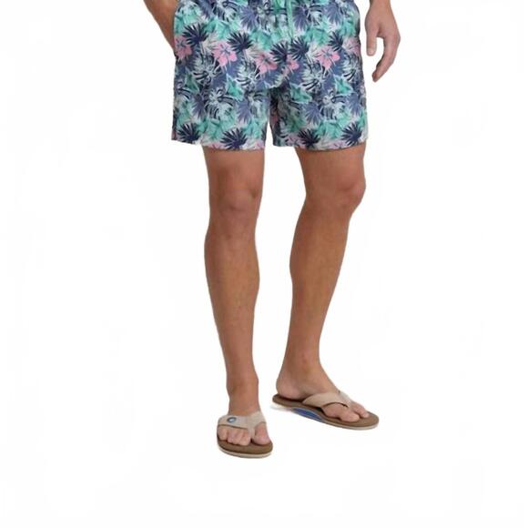 NEW SOUTHERN TIDE grand palms swim trunks in simply green